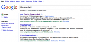 Google Suchanfrage