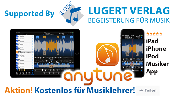 Anytune für iOS kostenlos für Musiklehrer