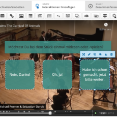 Interaktives Video „Karneval der Tiere“ mit H5P
